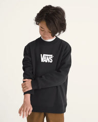 Kids Stretch Logo Crew Sweatshirt - Black / White