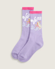 Kids Ticker Crew Socks - Soft Orchid Purple