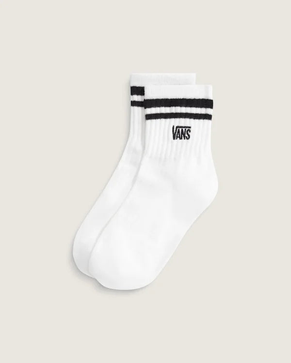 Stretch Logo Low Crew - White