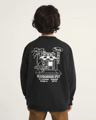 Kids Food Spot Crew Pullover - Black